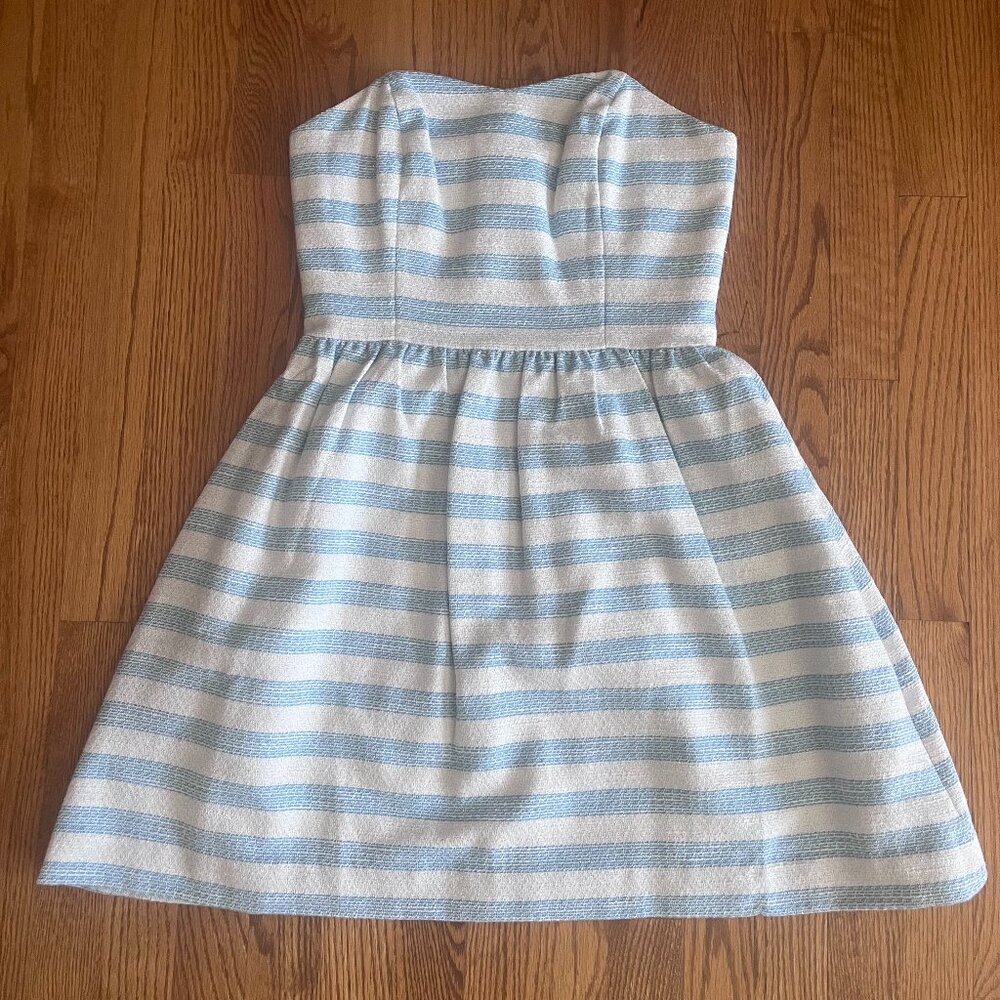 Lilly Pulitzer Payton Dress in Lurex Boucle Stripe, Size 4